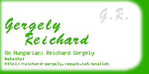 gergely reichard business card